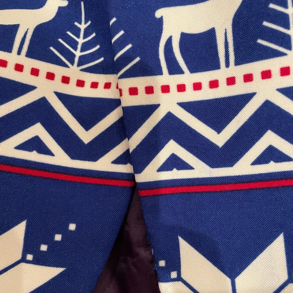 OppoSuits Christmas Men’s 2-Piece The Rudolph Suit Blue Red Reindeer Snowflakes - Picture 7 of 9
